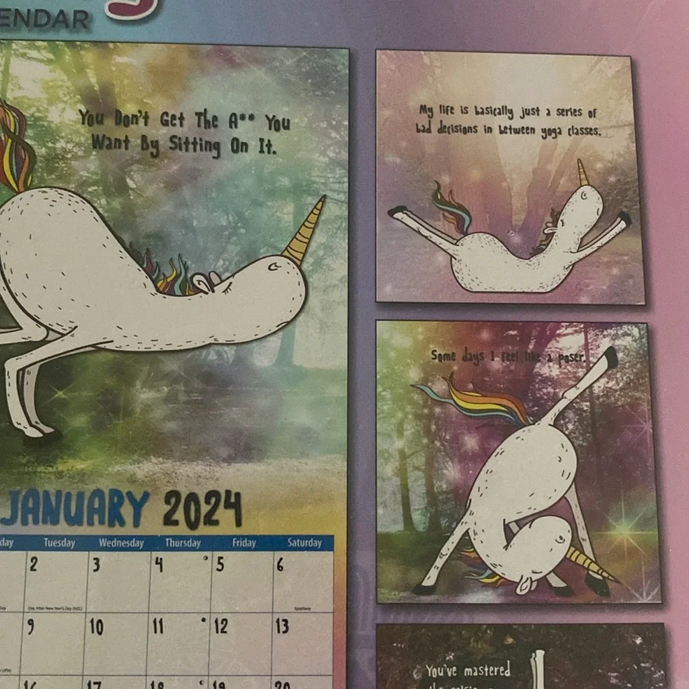 Unicorn 🦄 Yoga Calendar 2024